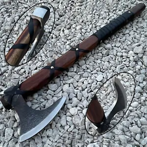 Viking Axe Custom Handmade Carbon Steel Blade Hunting Axe Camping Axe BL-523 W/S